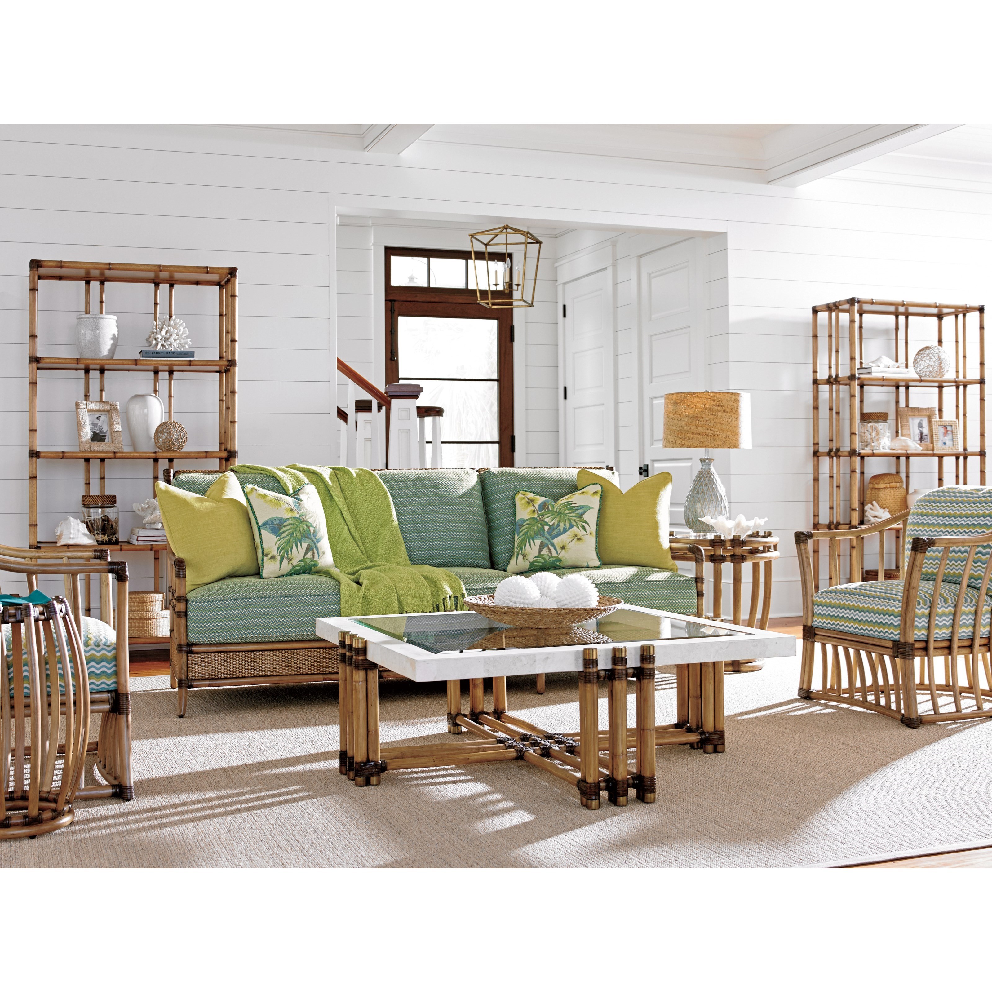 Tommy Bahama Home Twin Palms 558 947 Weston Square Cocktail Table